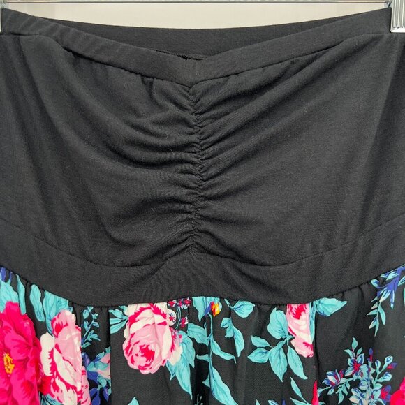 Torrid Plus Mini Challis Hanky Hem Dress Floral Strapless Size 1X (14-16) NWT - Picture 2 of 9